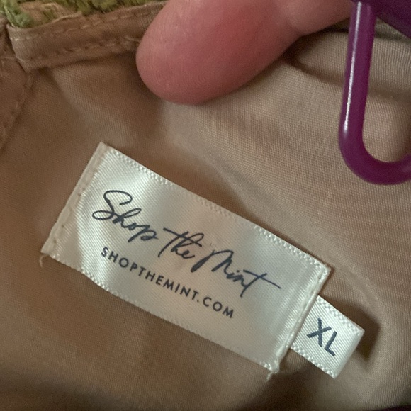 Shop the Mint dress size XL olive green and taupe - Picture 3 of 5